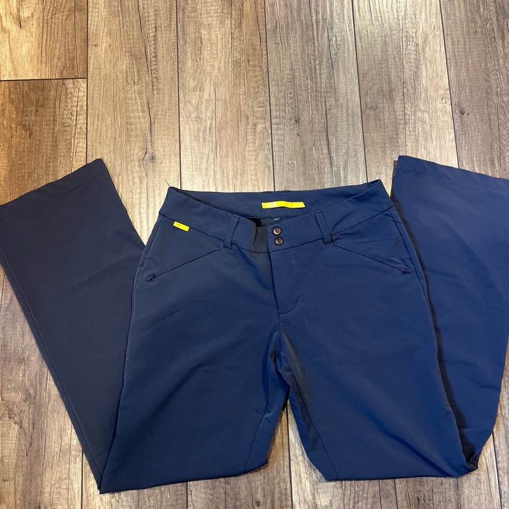 Lolë Navy Blue Stretch Travel Pants Commuter Athleisure Workwear